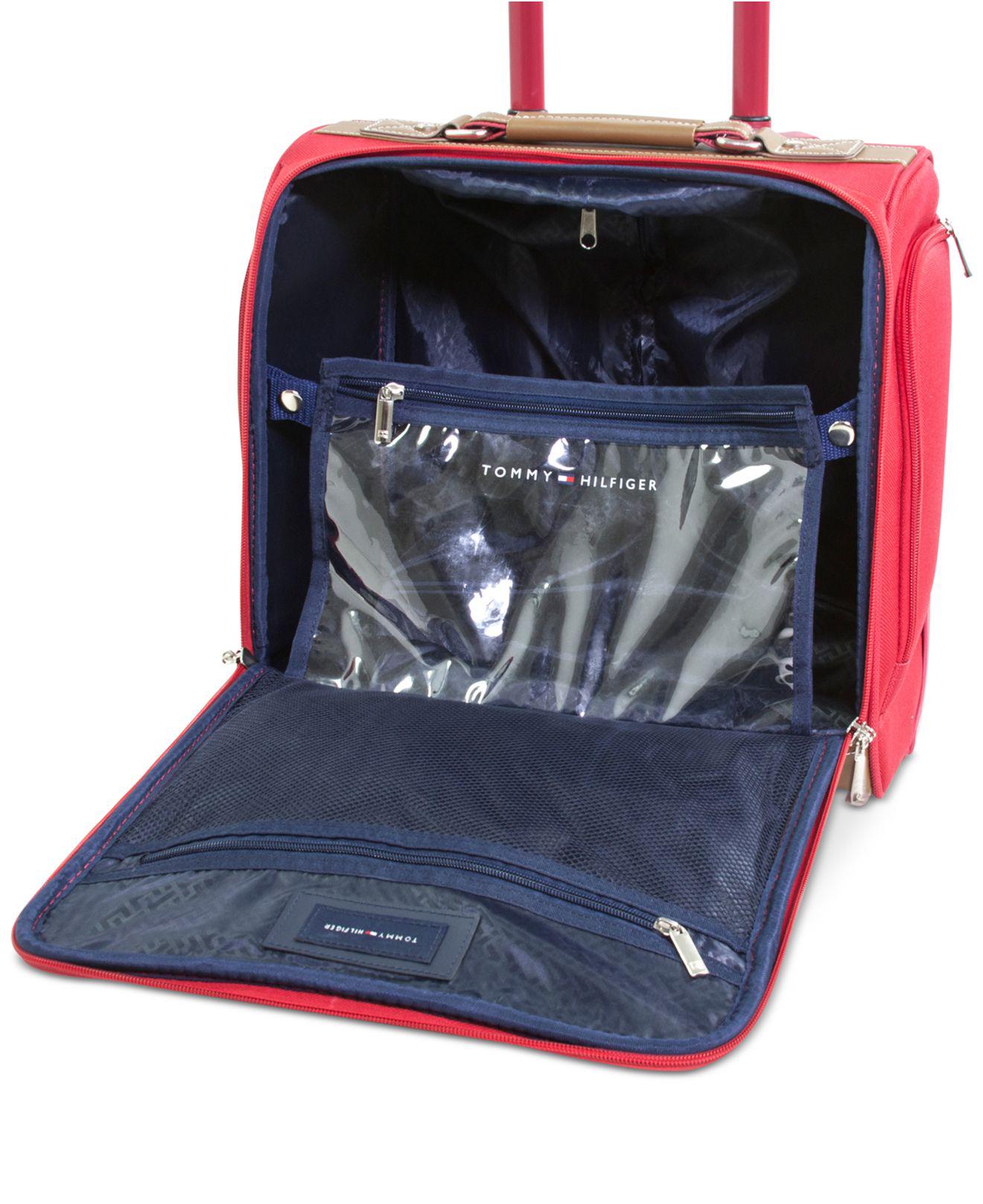 Tommy Hilfiger Synthetic Freeport Underseat Carry-on Suitcase in Red | Lyst