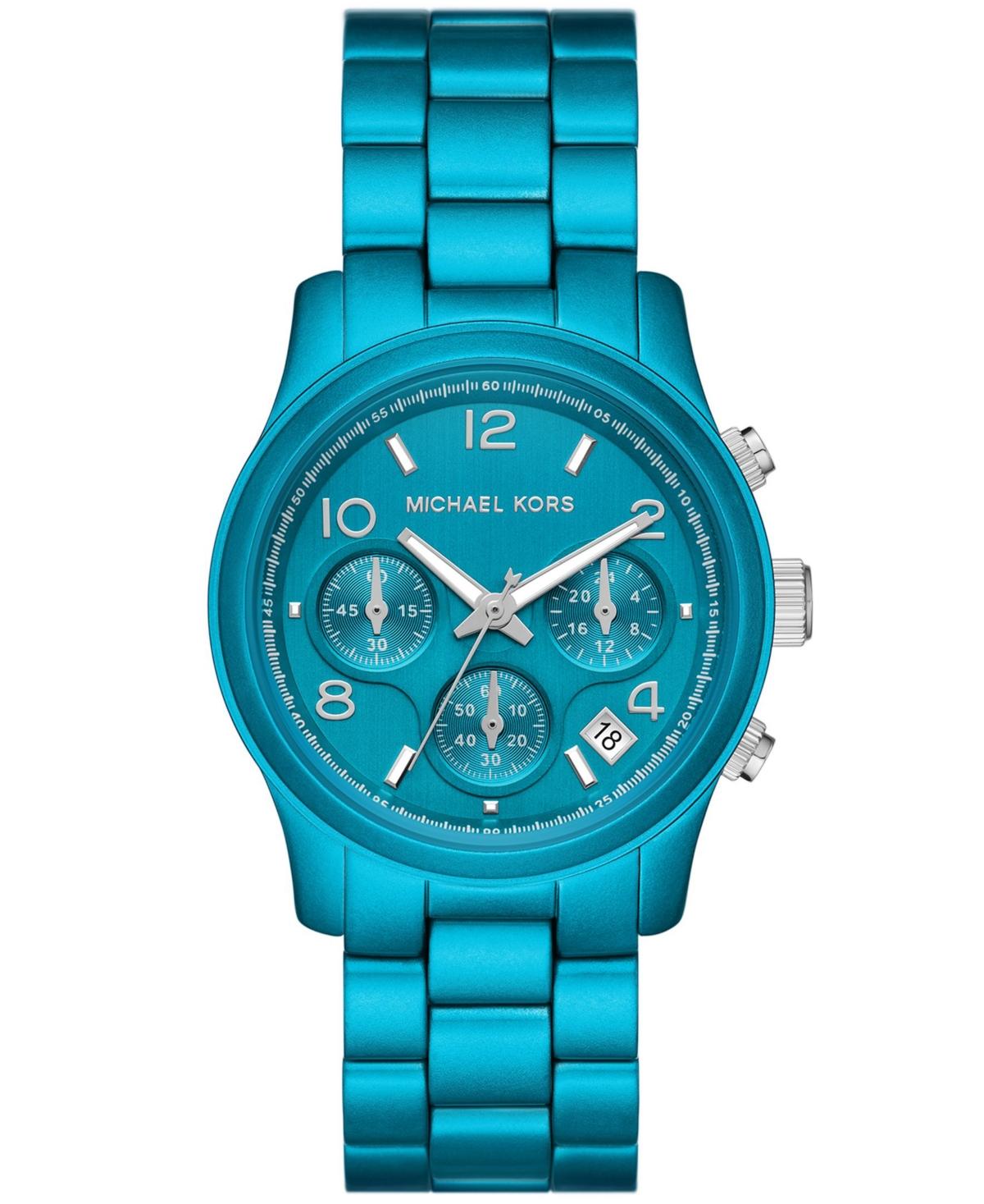 Michael Kors Limited Edition Runway Chronograph Stainless Steel Watch 38mm  in Blue | Lyst