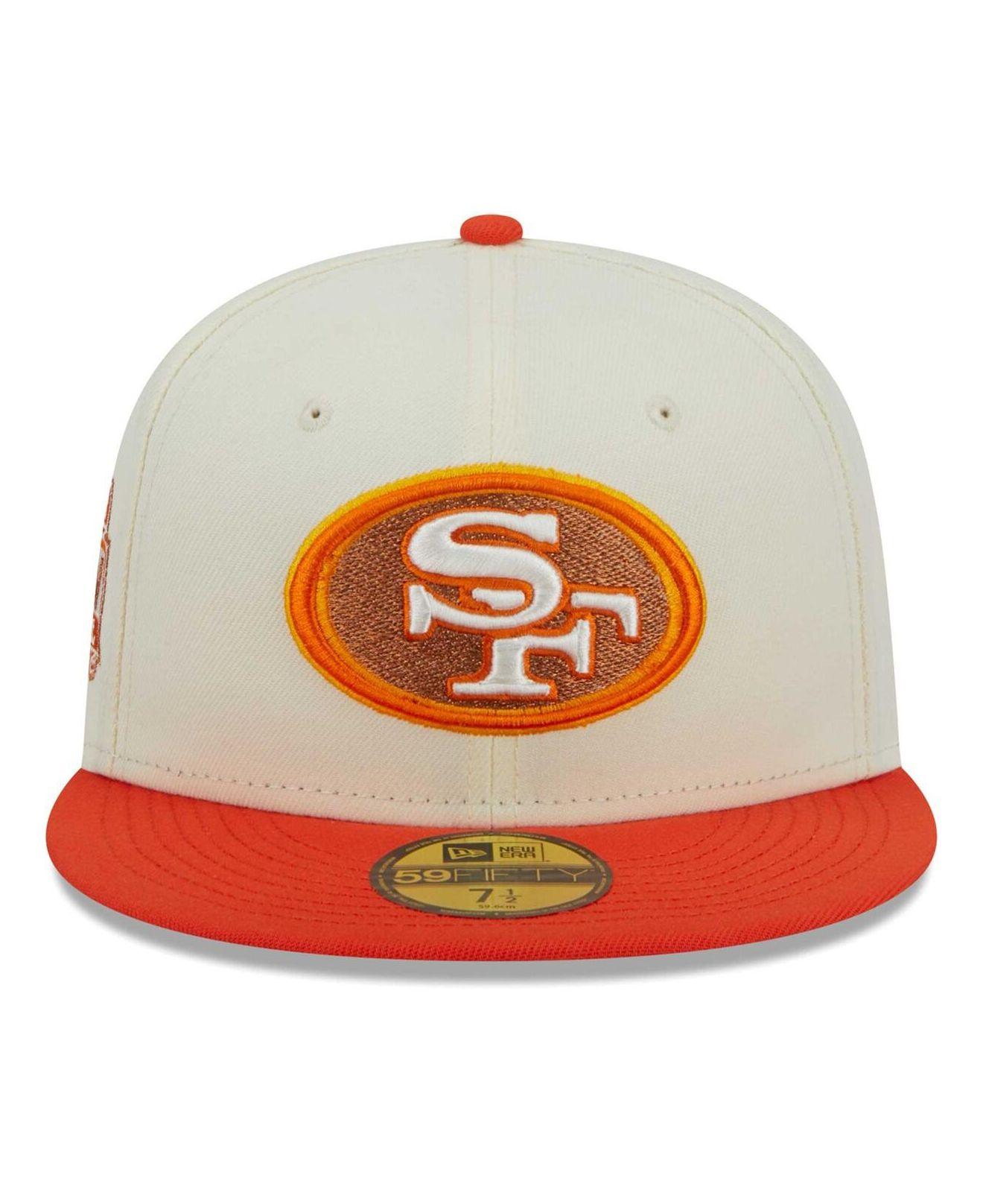 Men's San Francisco 49ers New Era Gold Omaha Throwback 59FIFTY Fitted Hat