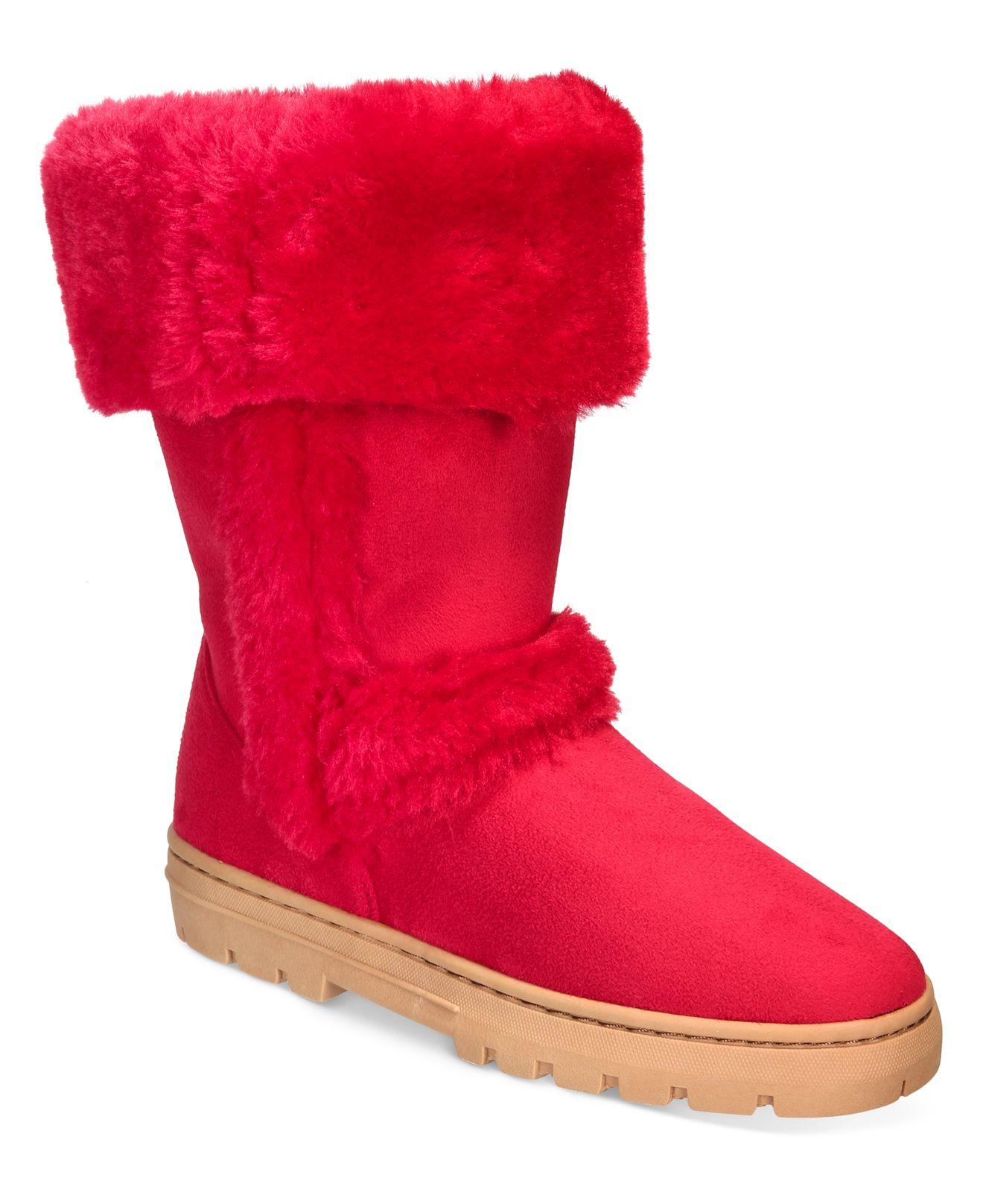 Style & Co. Witty Cold-weather Boots, Created For Macy's in Red | Lyst