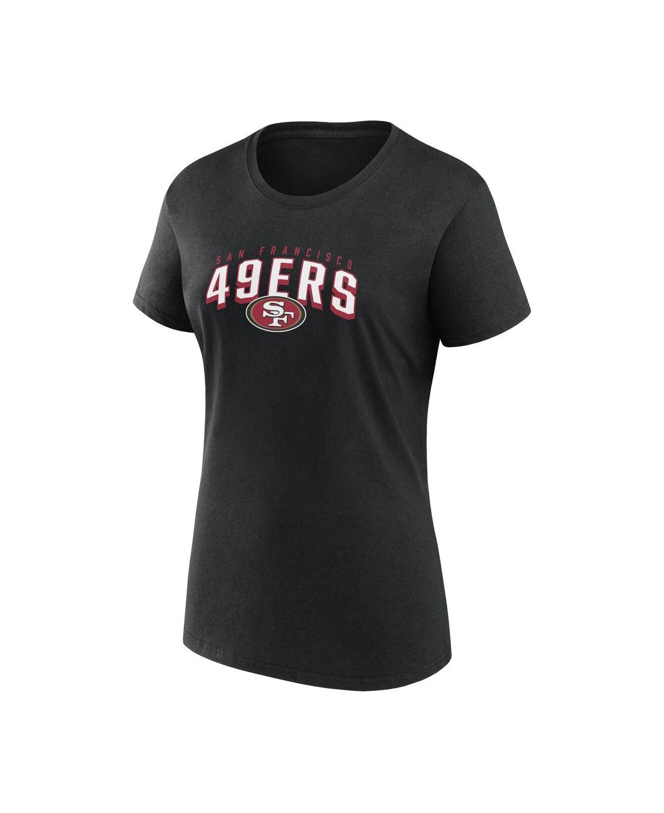 Women's Fanatics Branded Scarlet San Francisco 49ers Spirit Jersey Lace-Up  V-Neck Long Sleeve T-Shirt