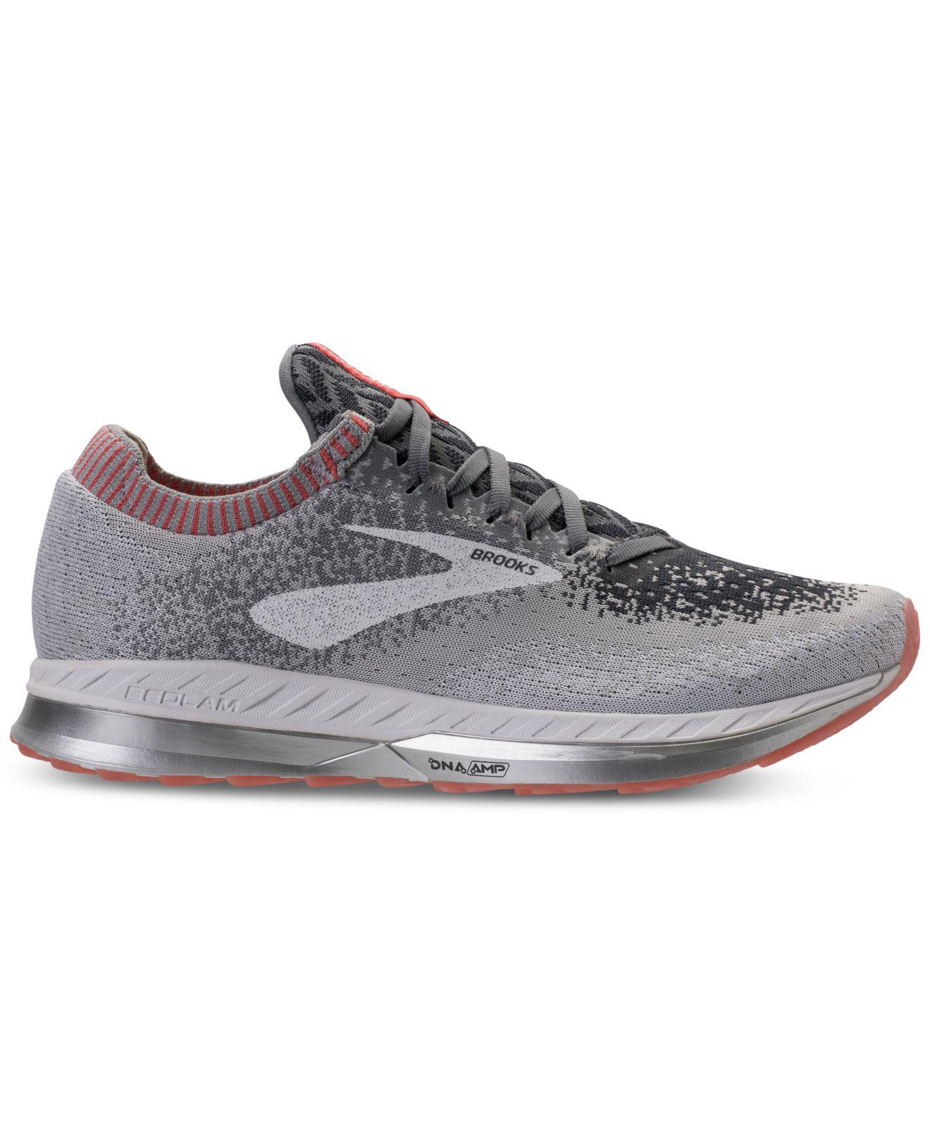 brooks bedlam womens grey coral white