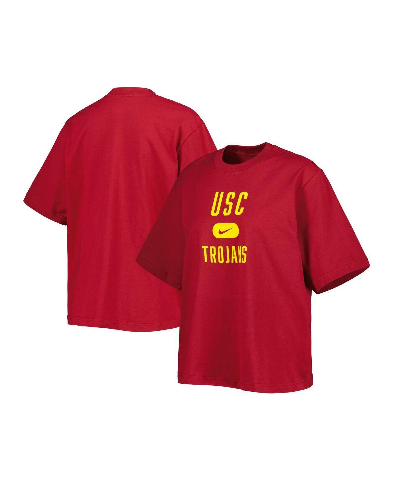 Nike Cardinal Usc Trojans Clean Team Boxy T Shirt In Red Lyst