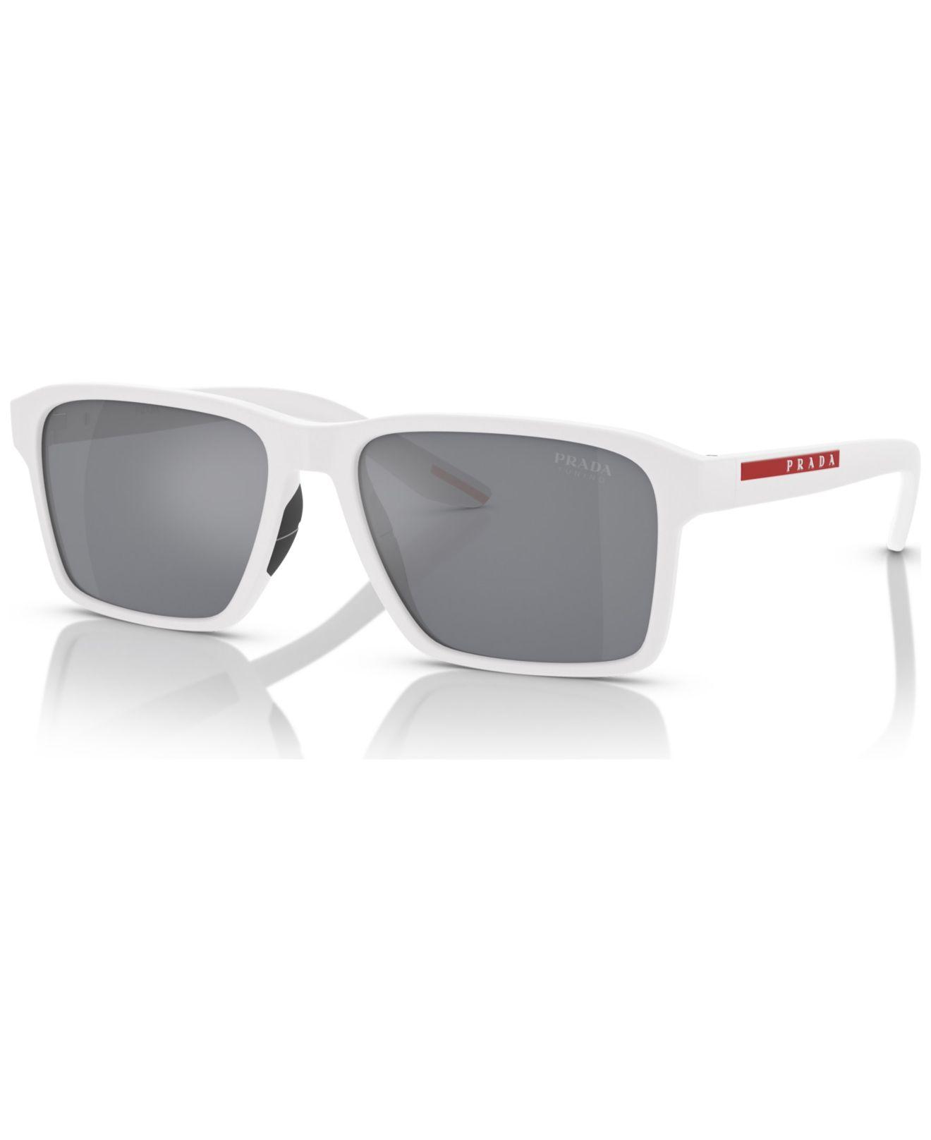 Prada Linea Rossa Low Bridge Fit Sunglasses, Ps 05ysf in Gray for Men | Lyst