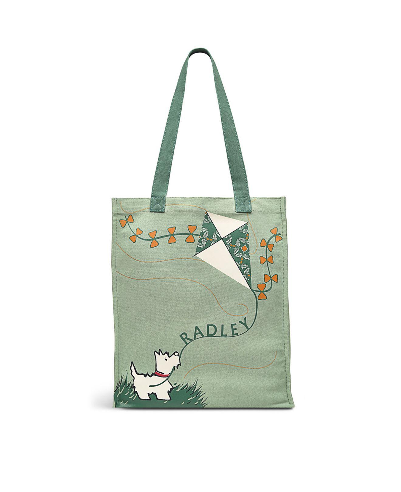 Radley Kite Flying Open Top Canvas Extra Large Tote Bag in Green | Lyst