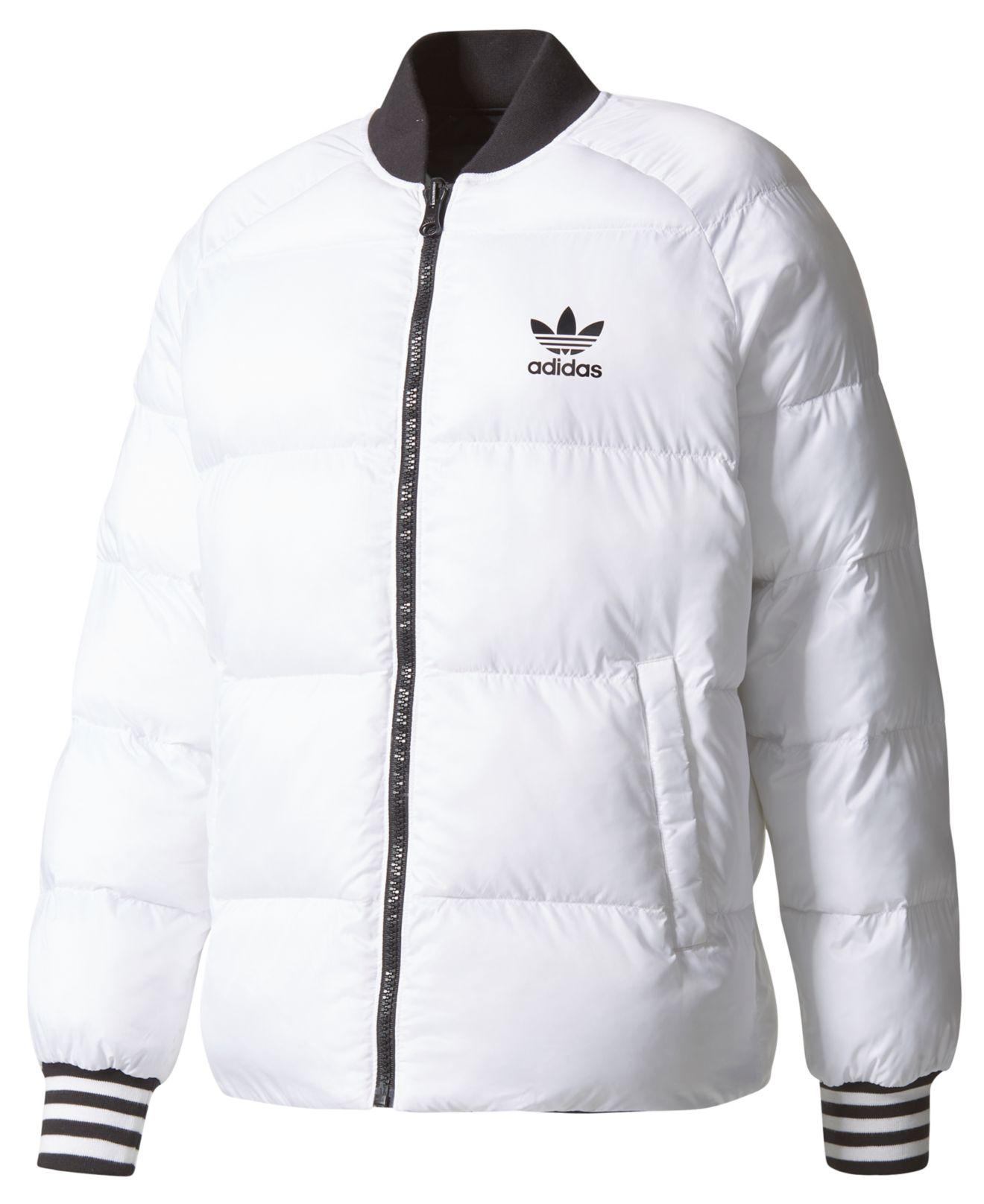 adidas Synthetic Men's Reversible Puffer Jacket in White for Men - Lyst