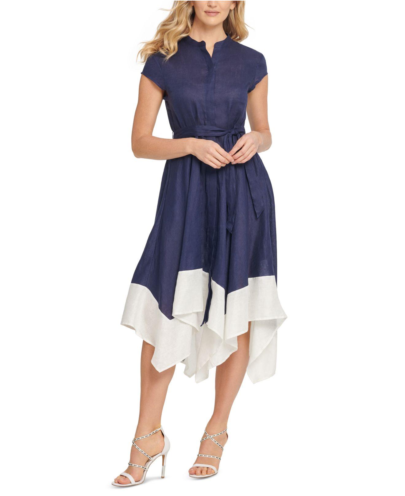 macys linen dresses