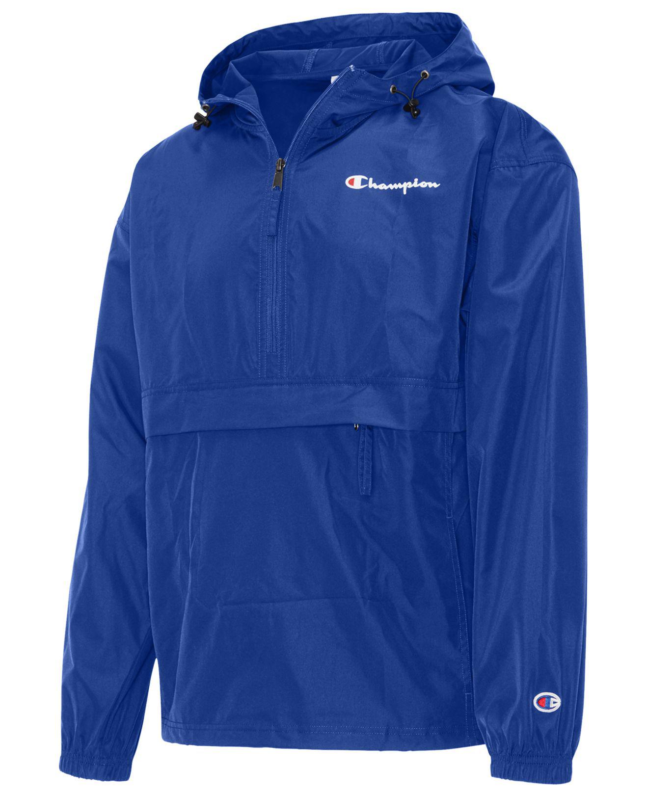 Champion Synthetic Packable Halfzip Hooded Waterresistant Jacket in