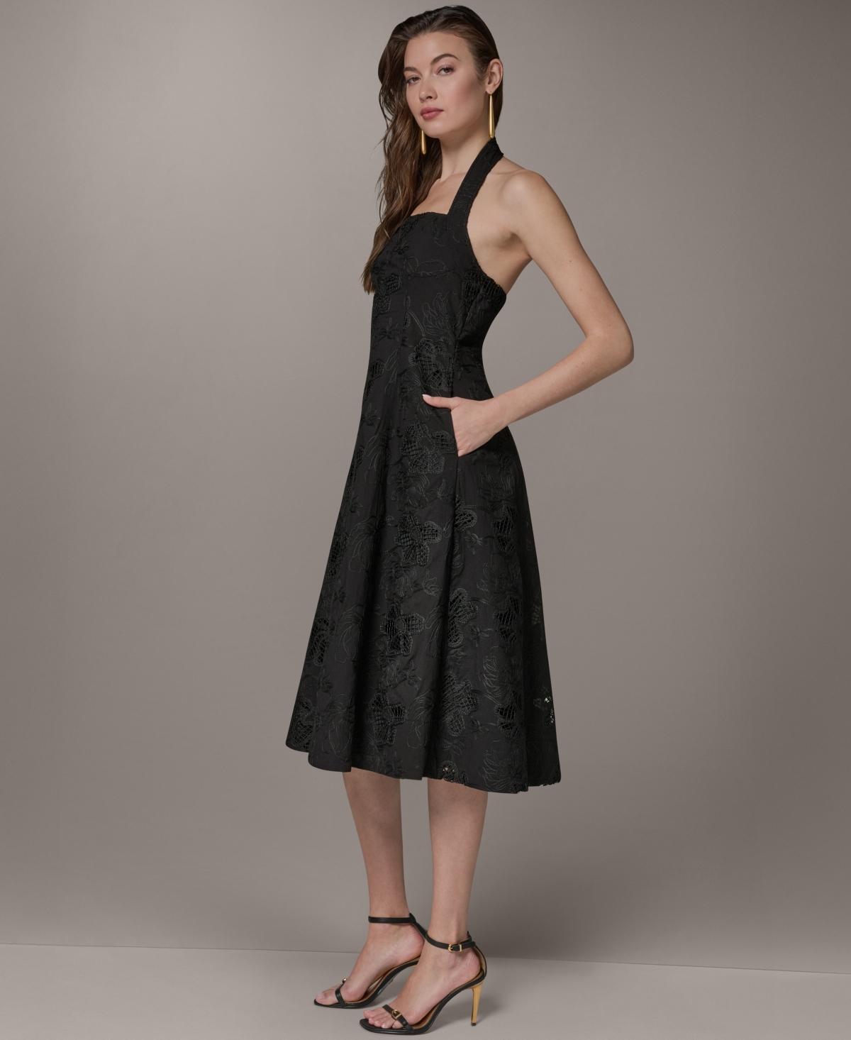 donna karan a line midi dress Floral Belted A Line Midi Dress | Shirt Dress