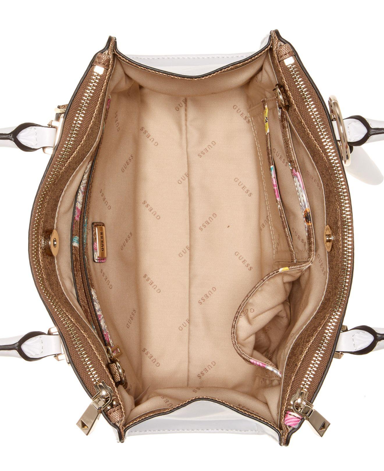 Guess Sosie Logo Floral Status Satchel Lyst