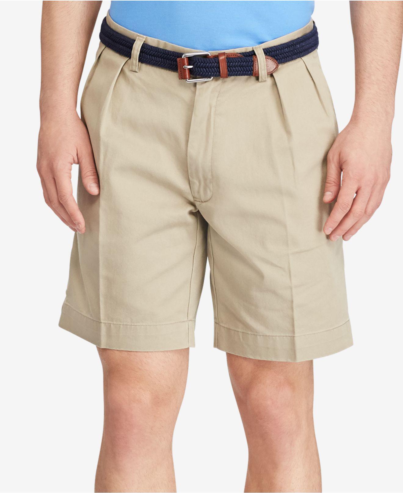 Polo Ralph Lauren Cotton Classic-fit Pleated Chino Shorts in Brown for Men  - Lyst