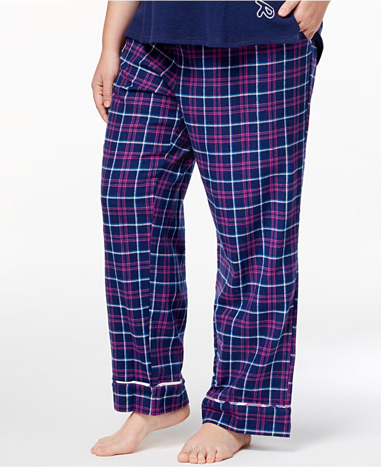 plus size flannel pants