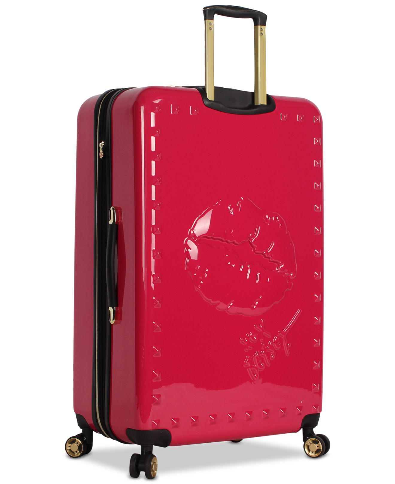 Betsey johnson lips luggage sale