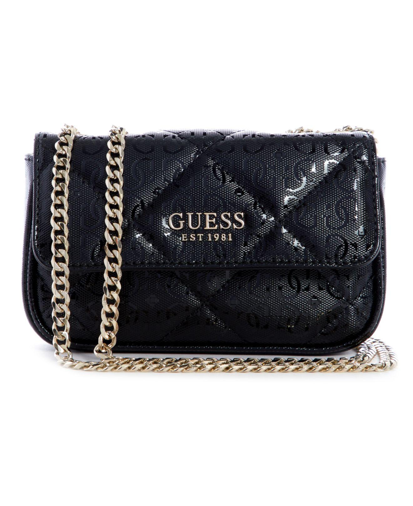 guess classic quilted mini crossbody