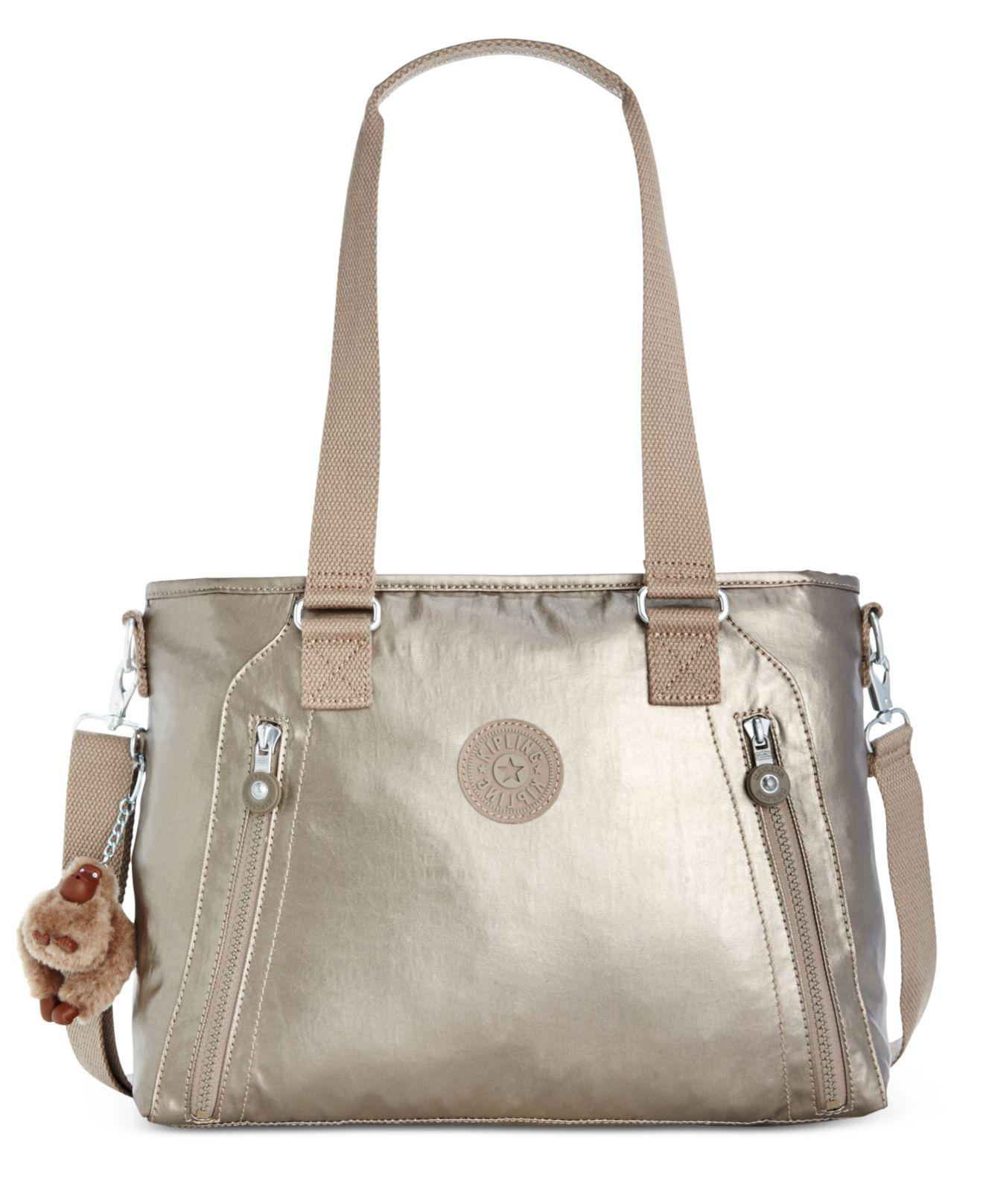 Kipling Synthetic Angela Shoulder Bag in Metallic Pewter/Silver ...