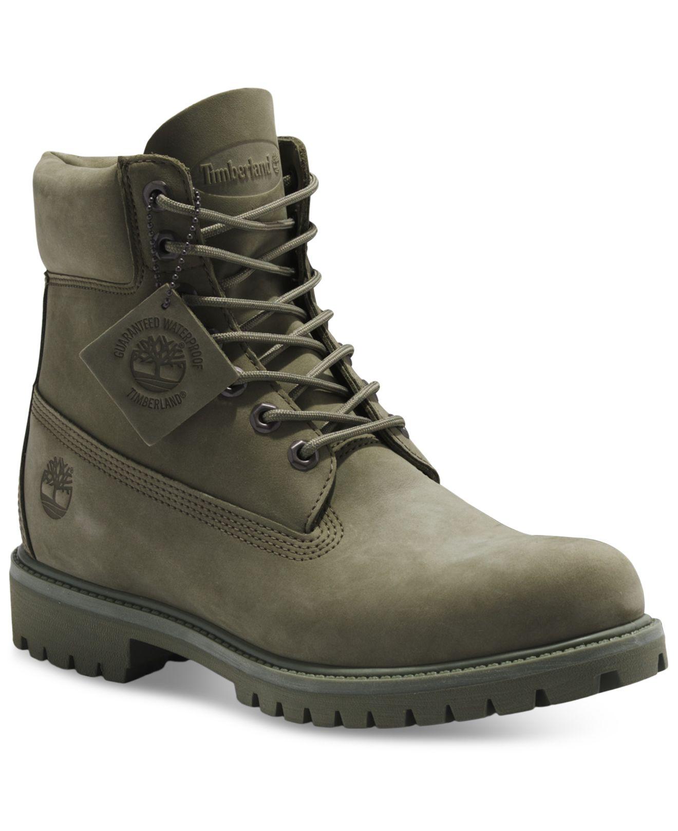 Timberland Original Waterproof Premium Nubuck Boot in Green for Men Lyst