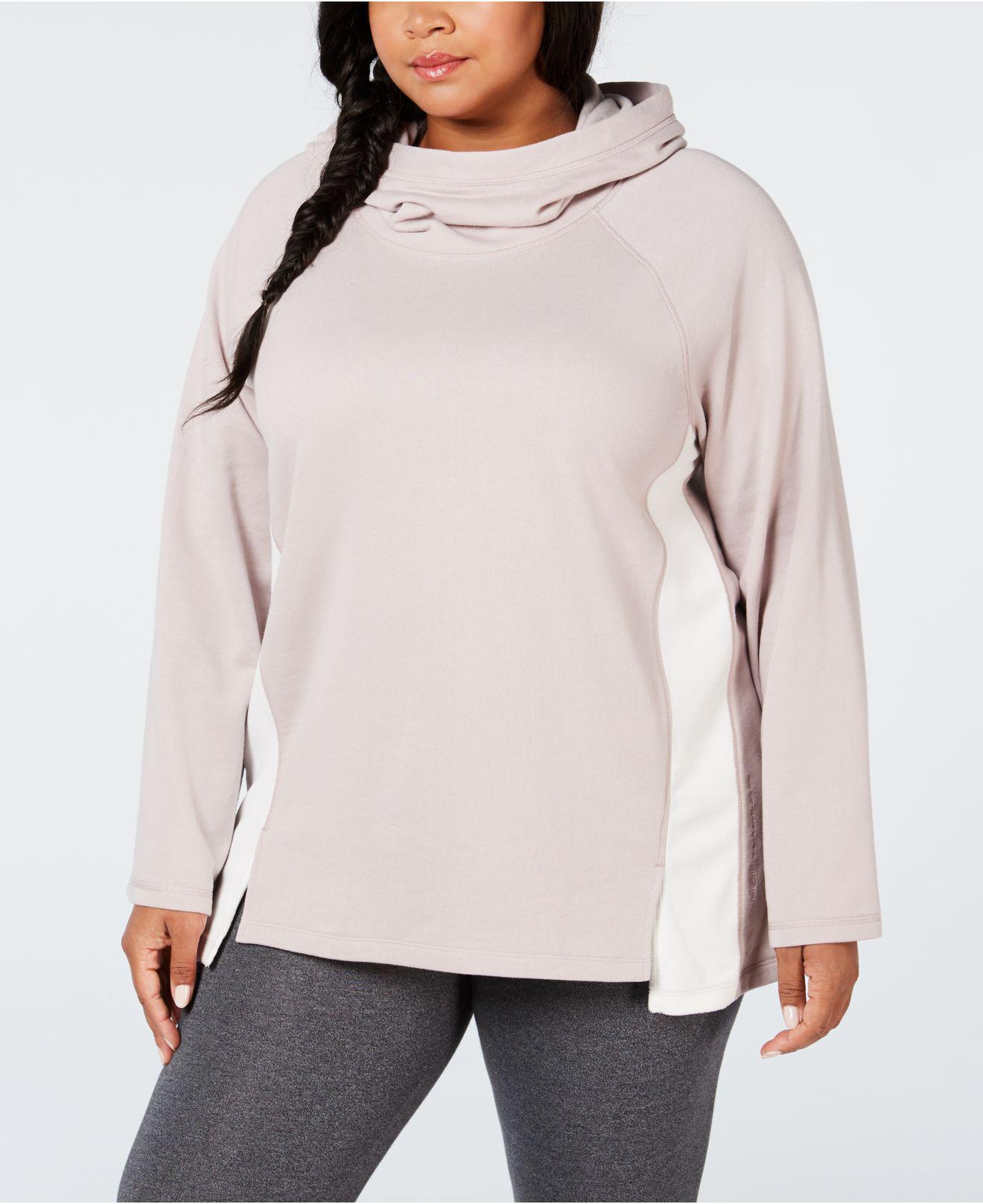 plus size cowl neck hoodie