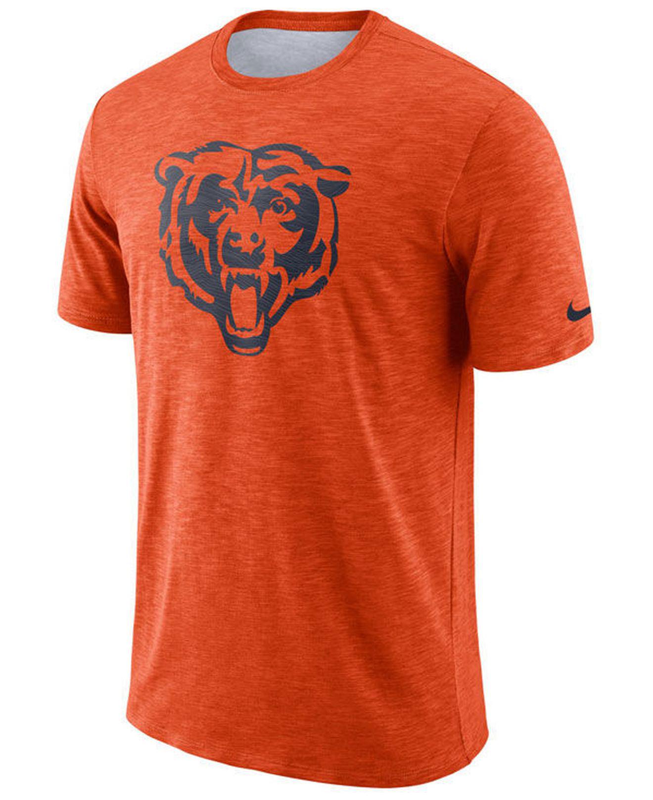 Nike Chicago Bears Nfl Sideline Dri-fit Cotton Slub T-shirt in ...