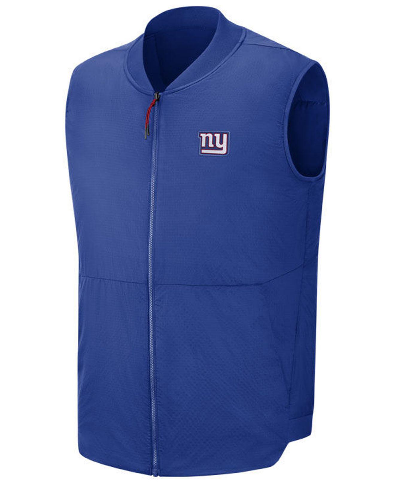 Nike Synthetic New York Giants Sideline Coaches Vest in Blue for Men Lyst