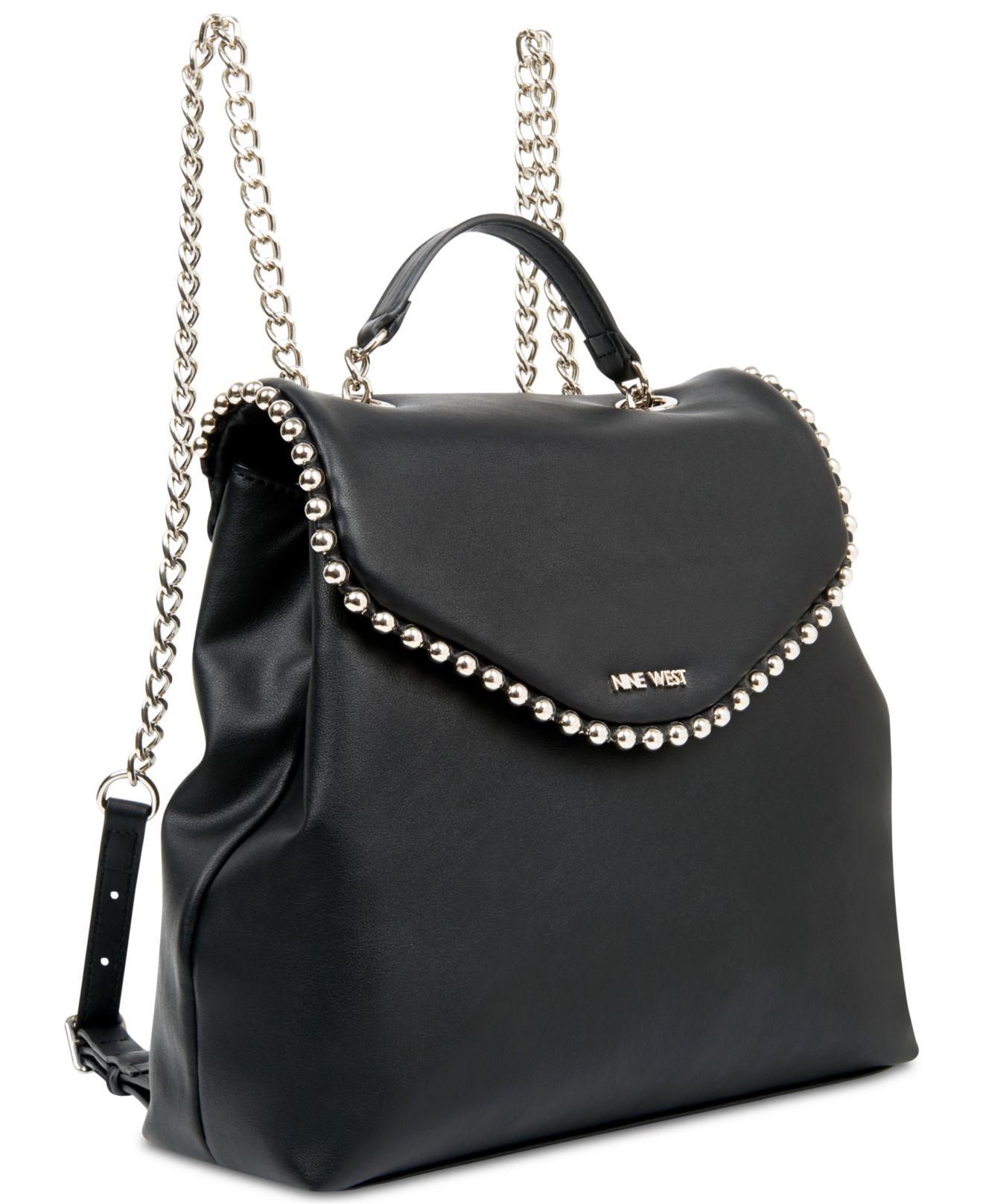 nine west aveline chain strap backpack