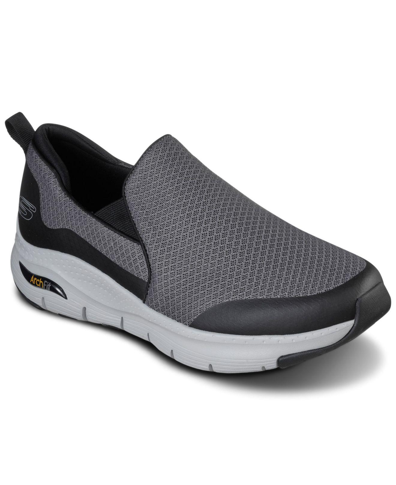 Skechers Rubber Arch Fit - Banlin Slip-on Walking Sneakers From Finish Line in Charcoal, Black 
