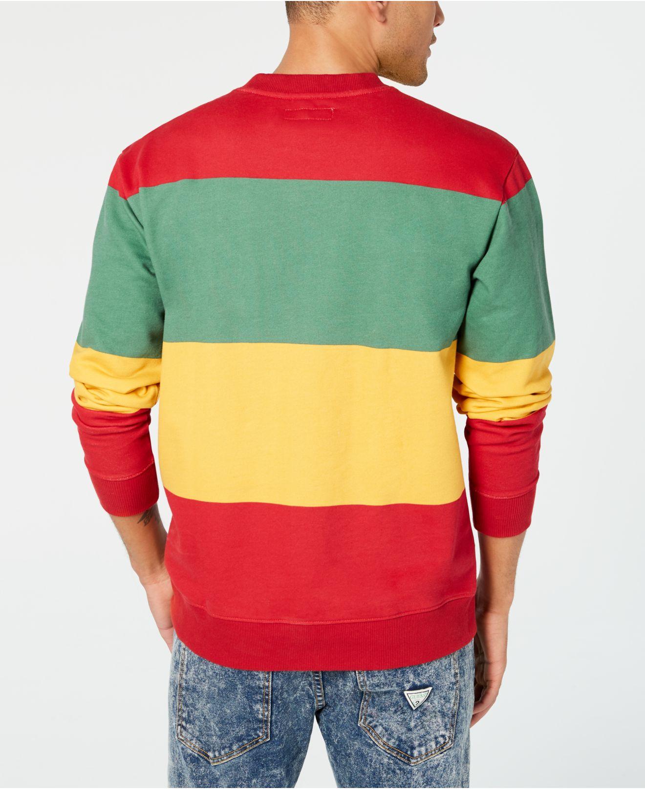 Guess Cotton Go Field Colorblocked Sweatshirt for Men - Lyst