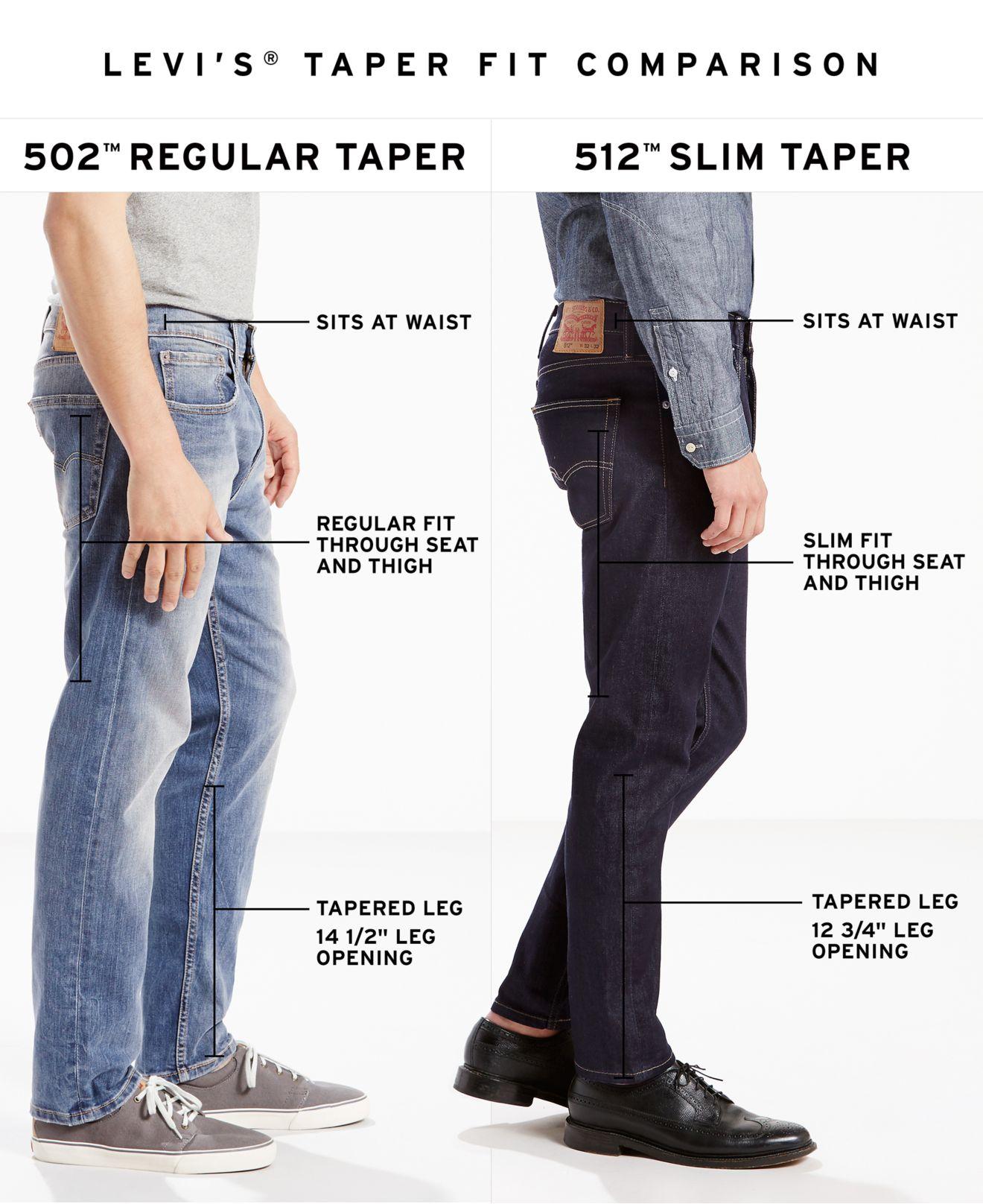 regular fit tapered leg jeans