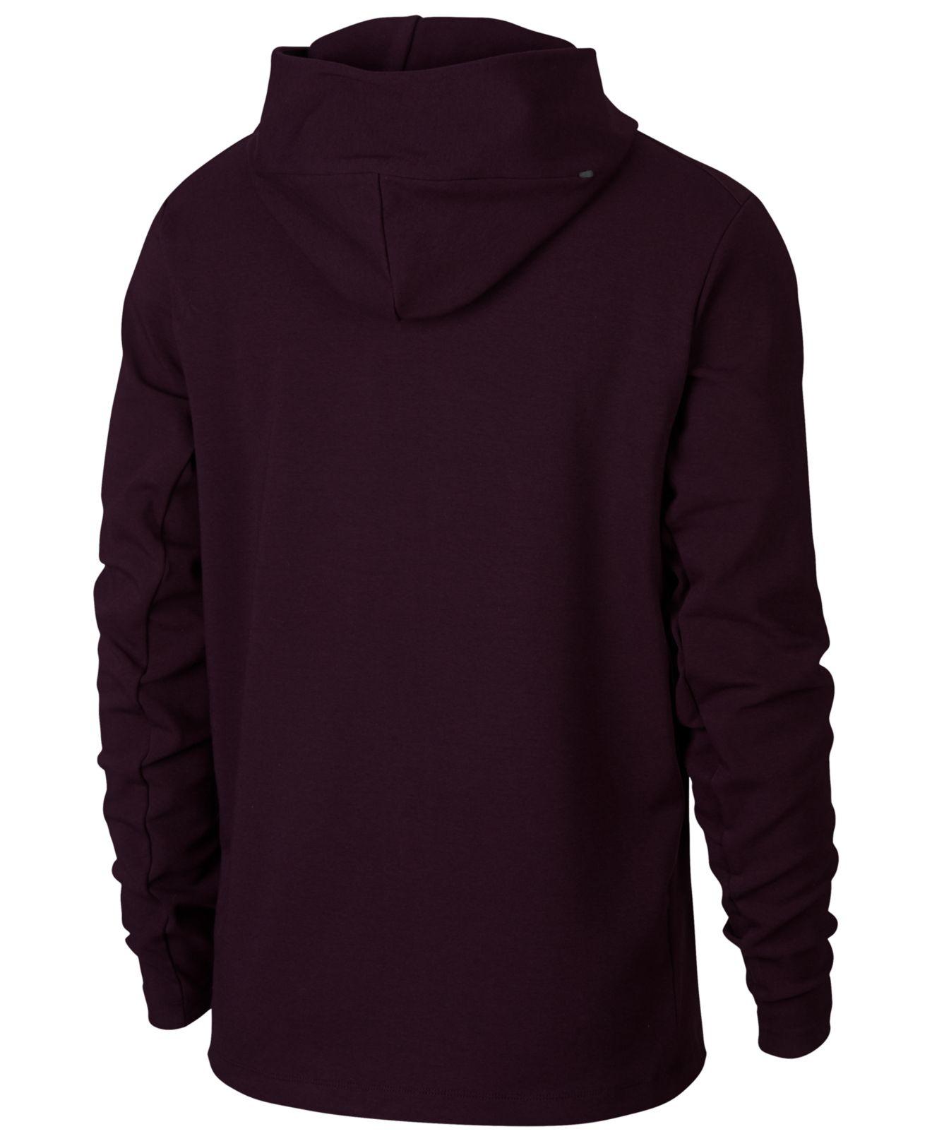 burgundy nike tech hoodie