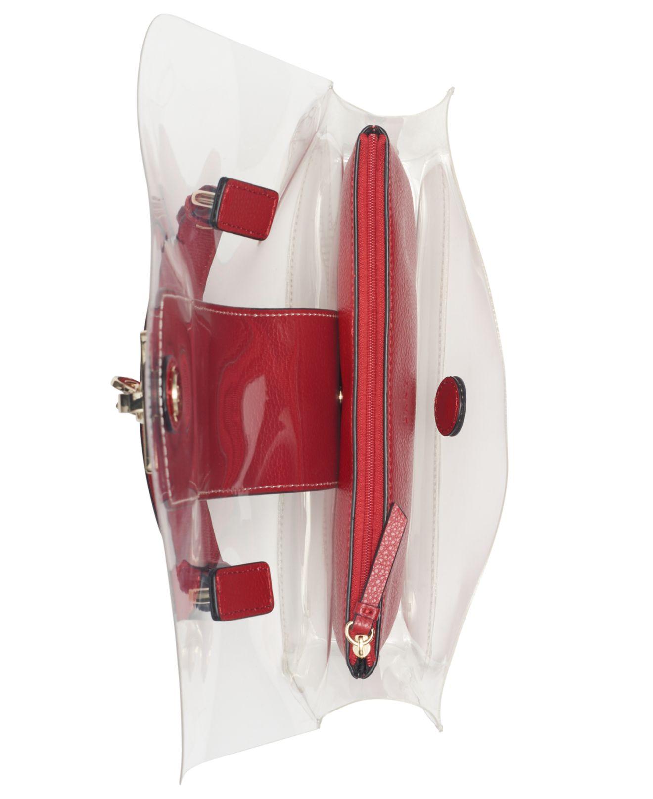 dkny elissa flap clear shoulder bag