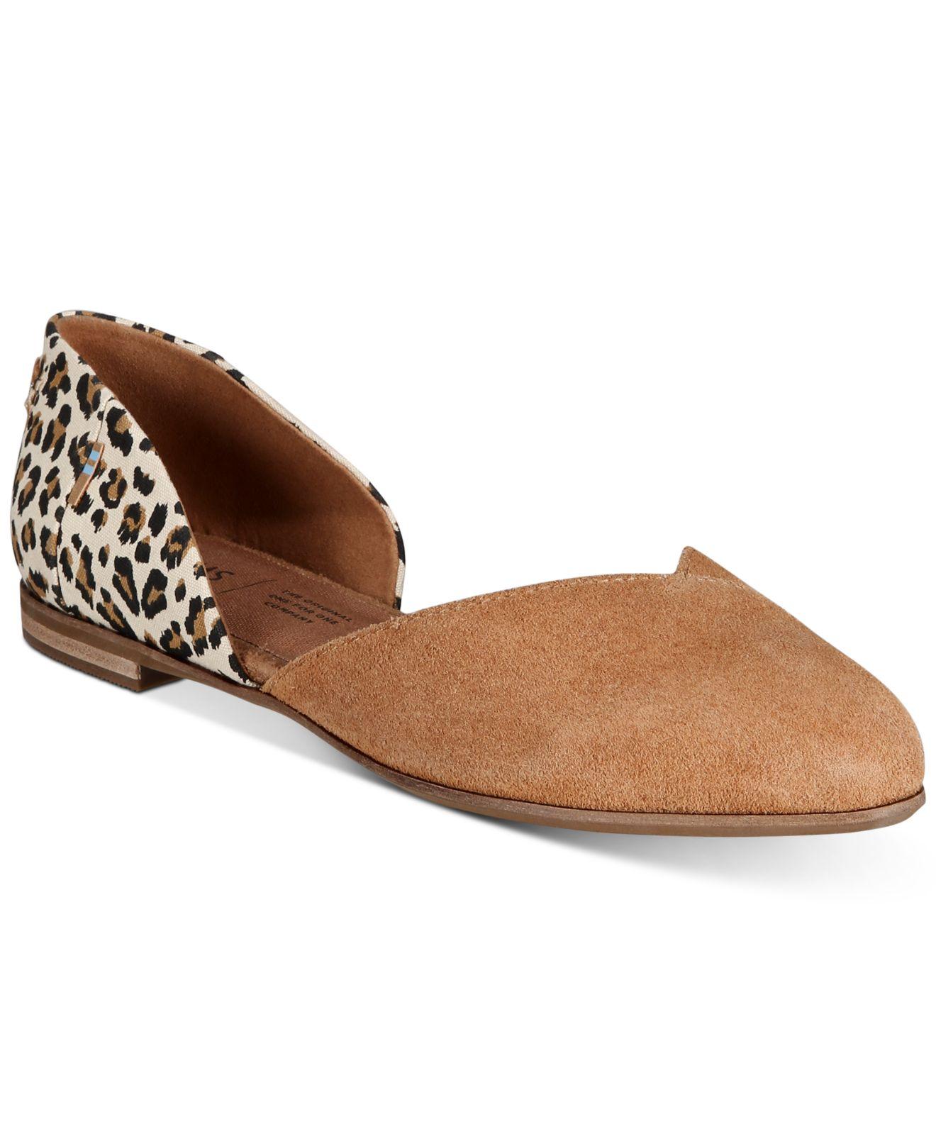 toms julie printed suede flat