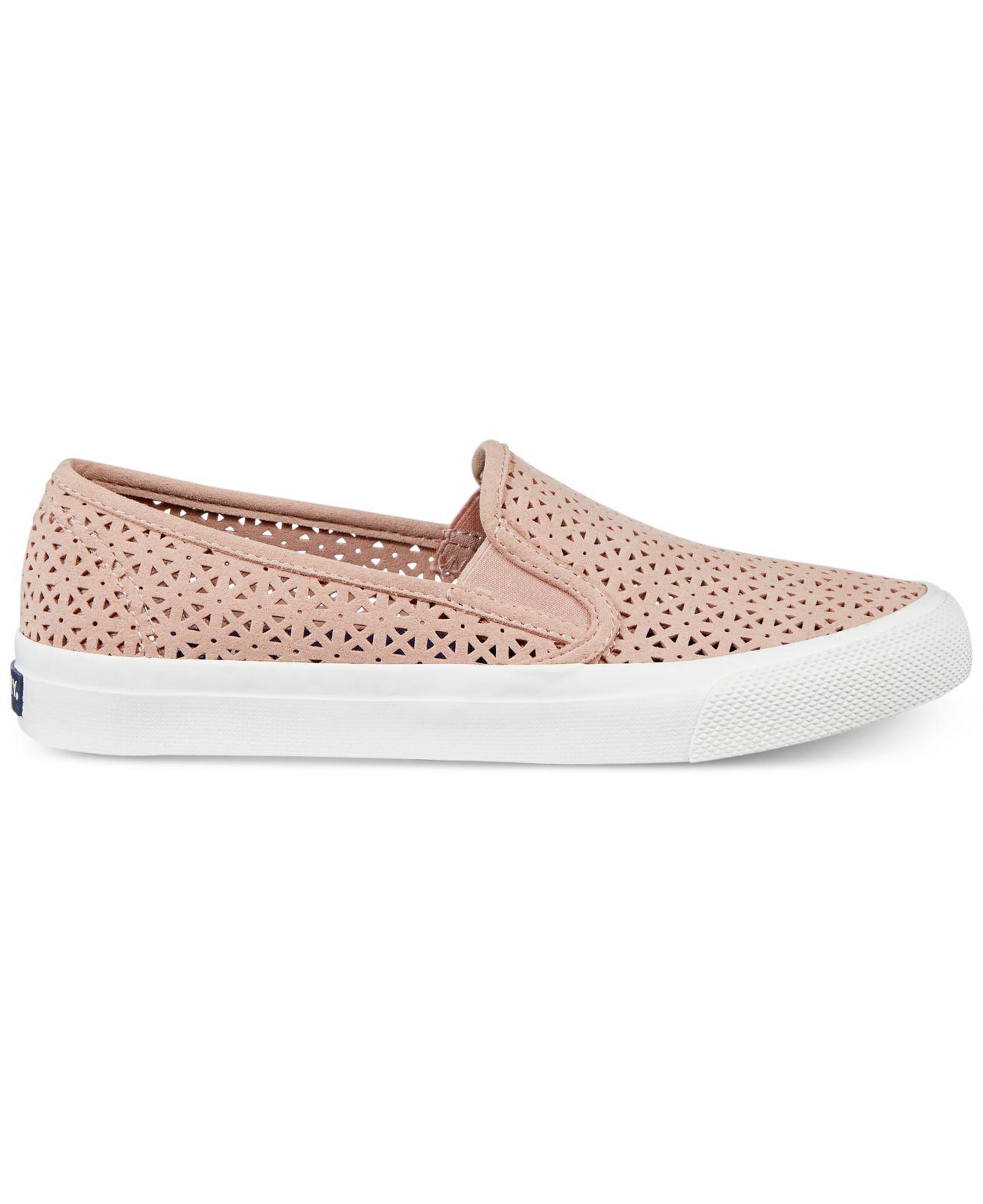 rose gold sperrys macy's