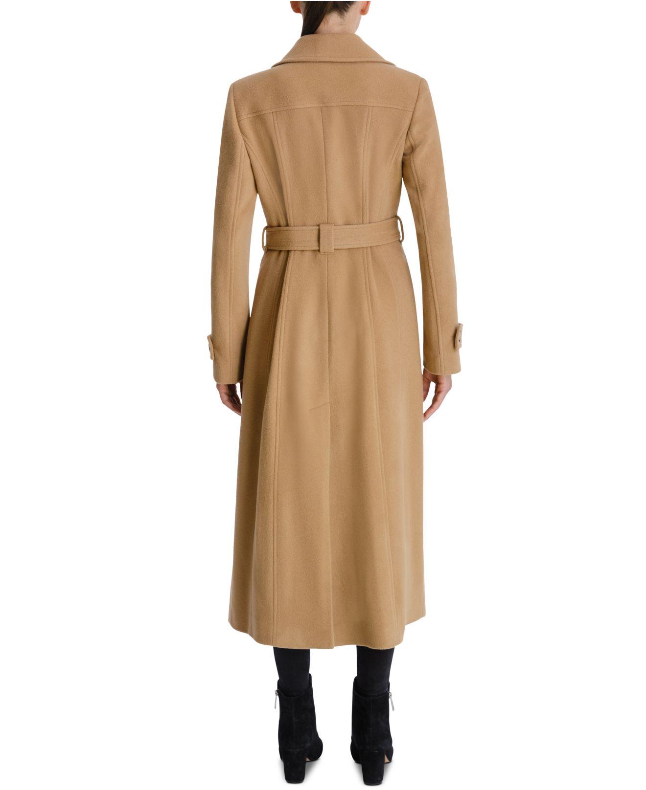 Anne Klein Wool Petite Single-breasted Belted Wrap Maxi Coat, Created ...