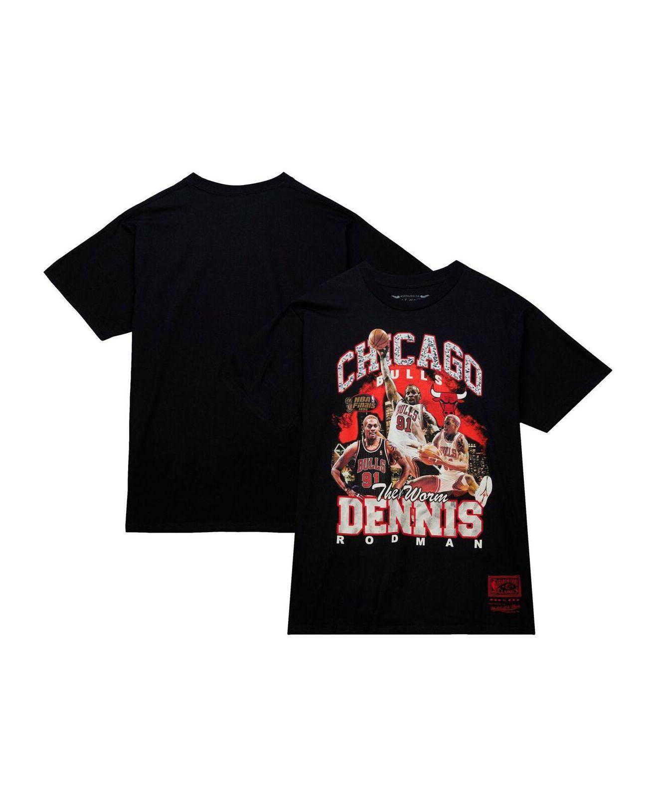 Mitchell & Ness Bulls Dennis Rodman Black T-Shirt