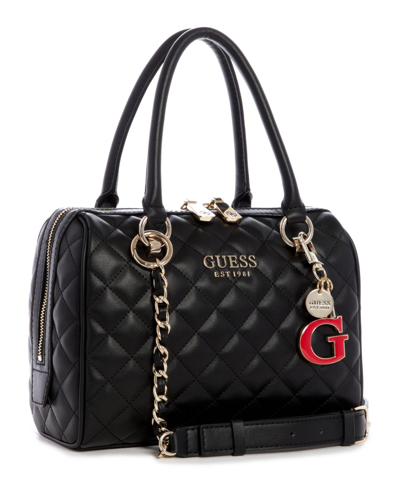 guess quilted satchel