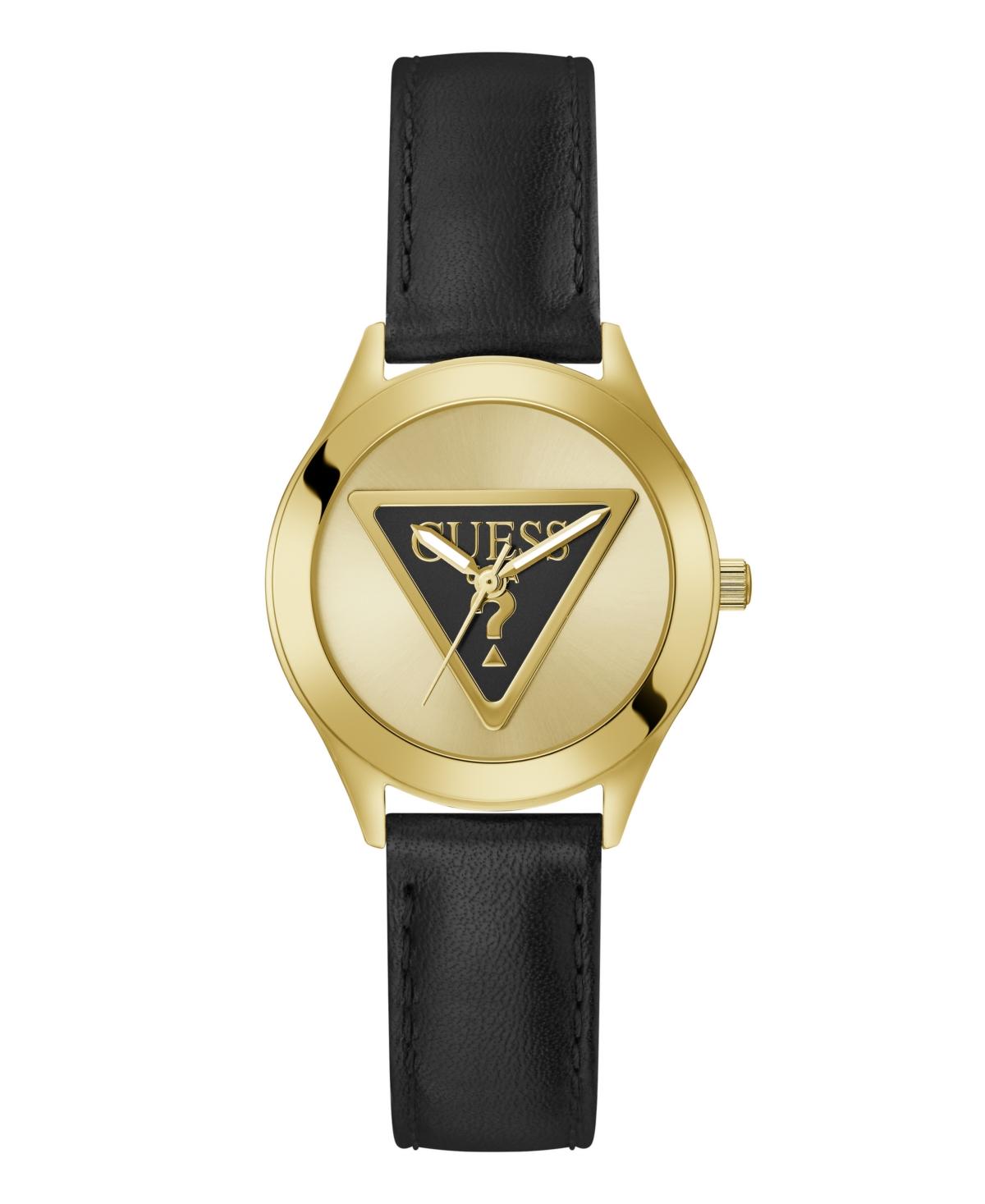 Guess genuine leather watch discount
