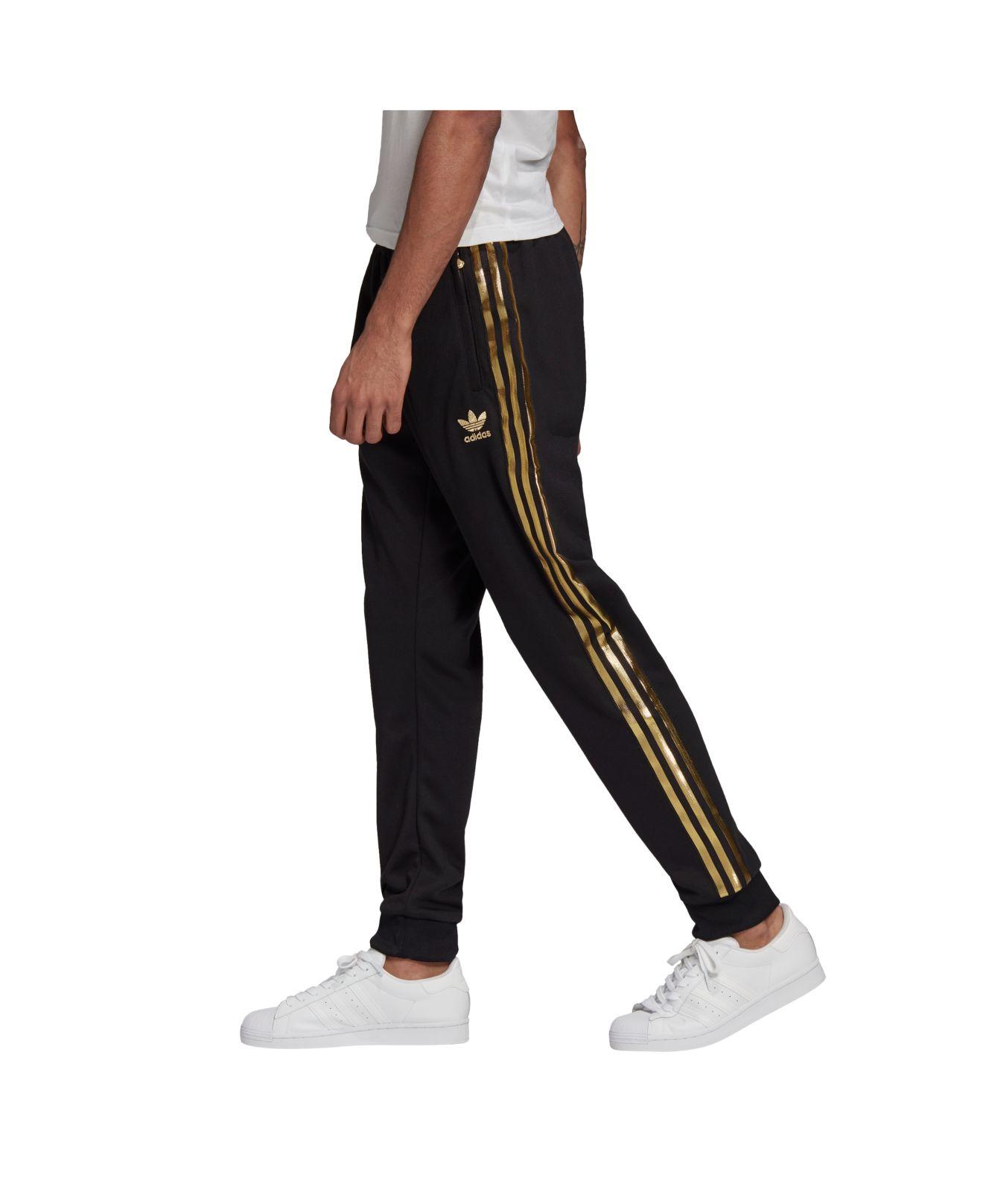 adidas black gold pants