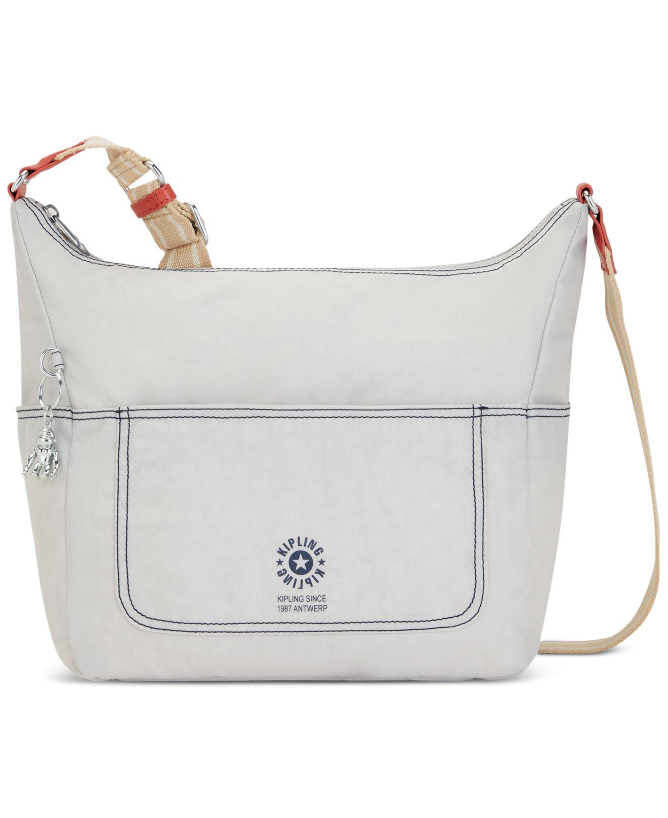 Kipling Gabbie O Small Nylon Zip Top Crossbody in Gray Lyst