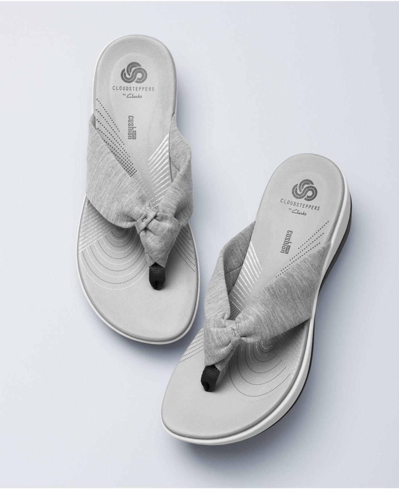 Clarks Arla Gilson Flip Flops in Grey (Gray) Lyst