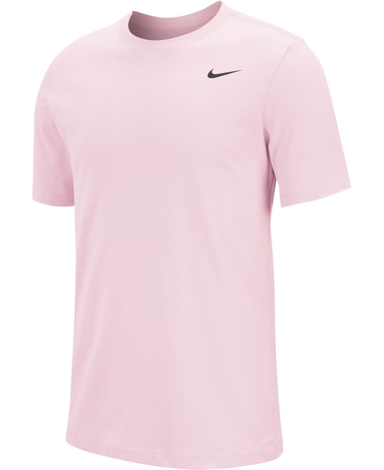 Nike Dry Tee Dri-fittm Cotton Crew Solid (pink Foam/pale Pink/black) T Shirt  for Men | Lyst