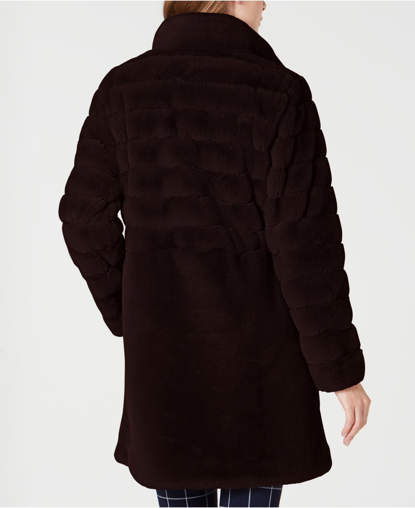 Jones New York Fauxfur Coat in Brown Lyst