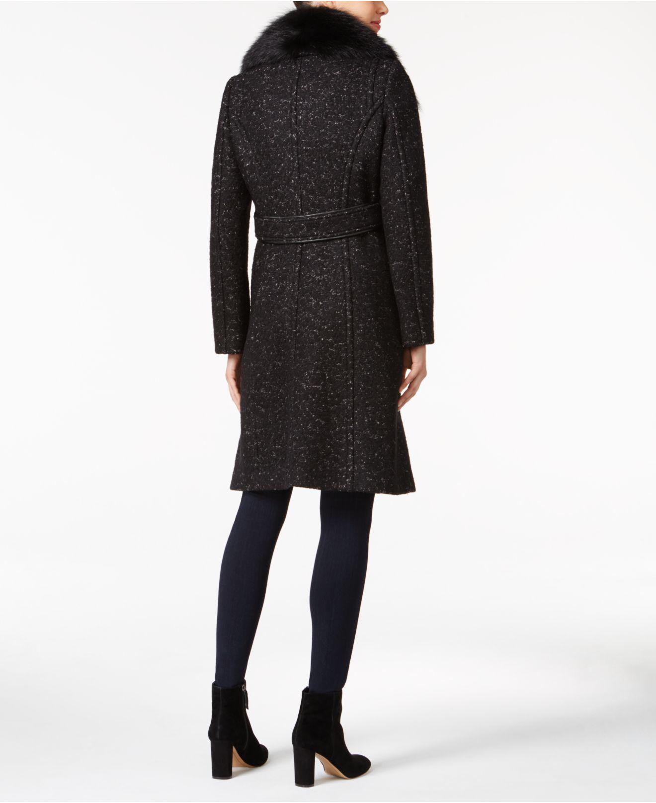 tahari alice wool maxi coat