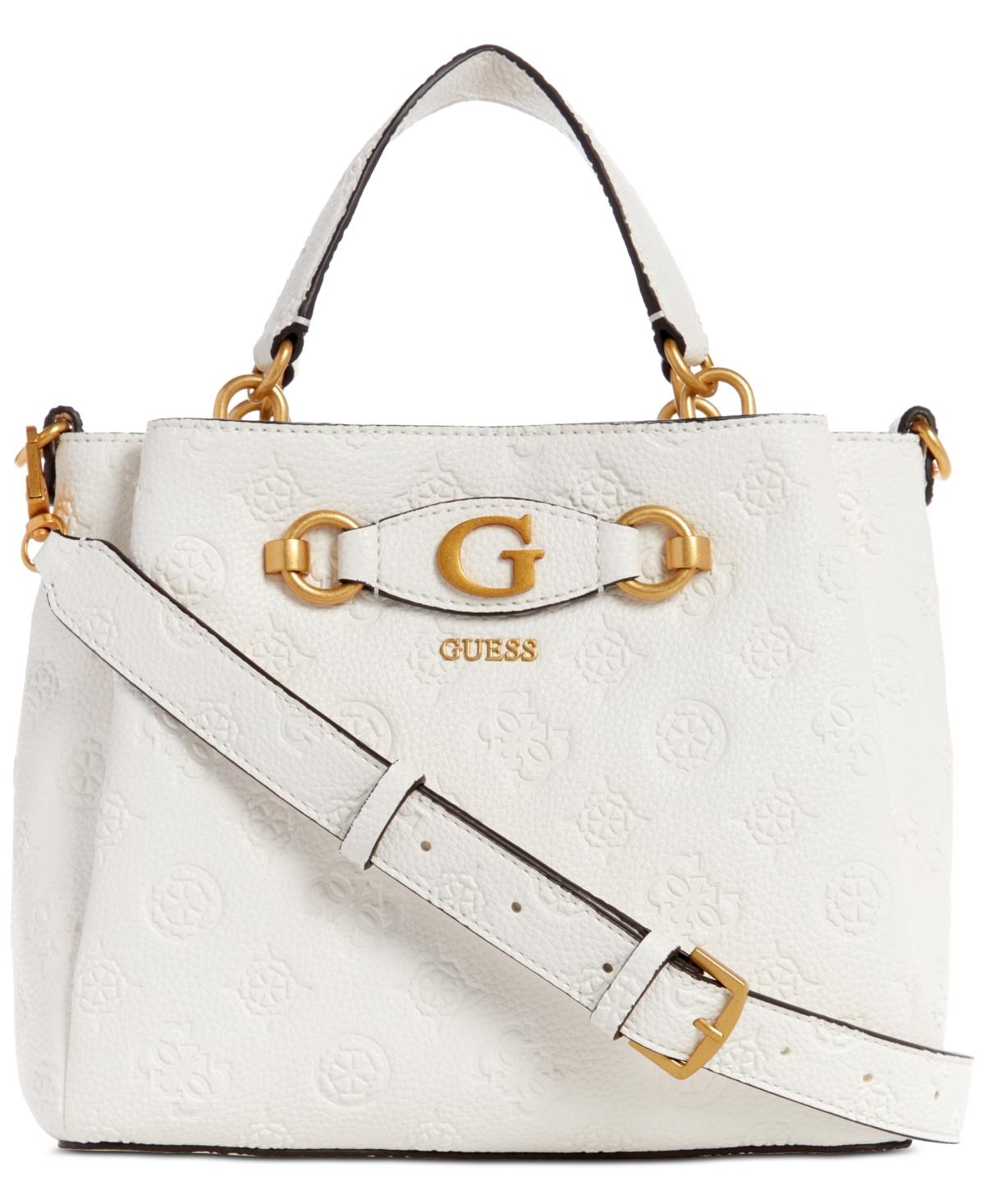 Guess Izzy Peony Small Girlfriend Satchel in White | Lyst