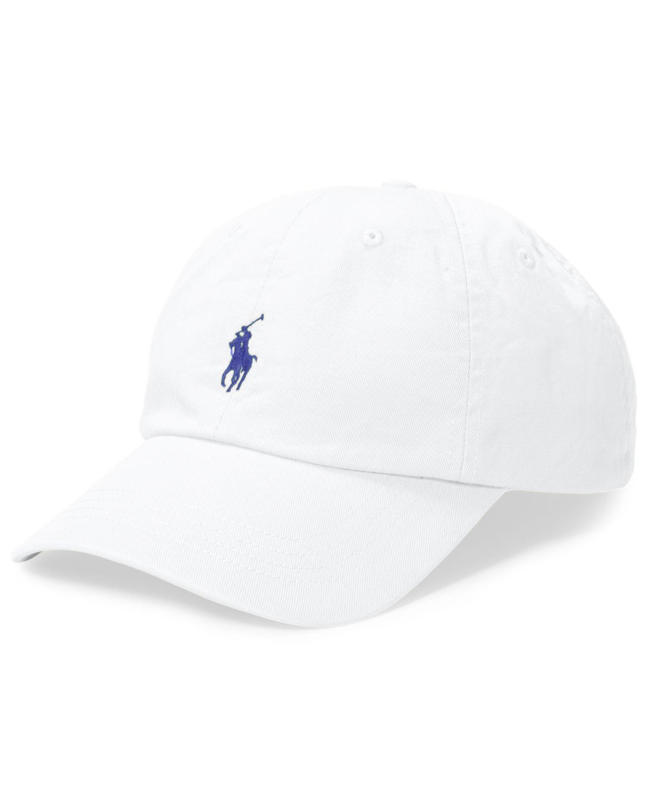 Polo Ralph Lauren Big & Tall Cotton Chino Sports Cap in White for 