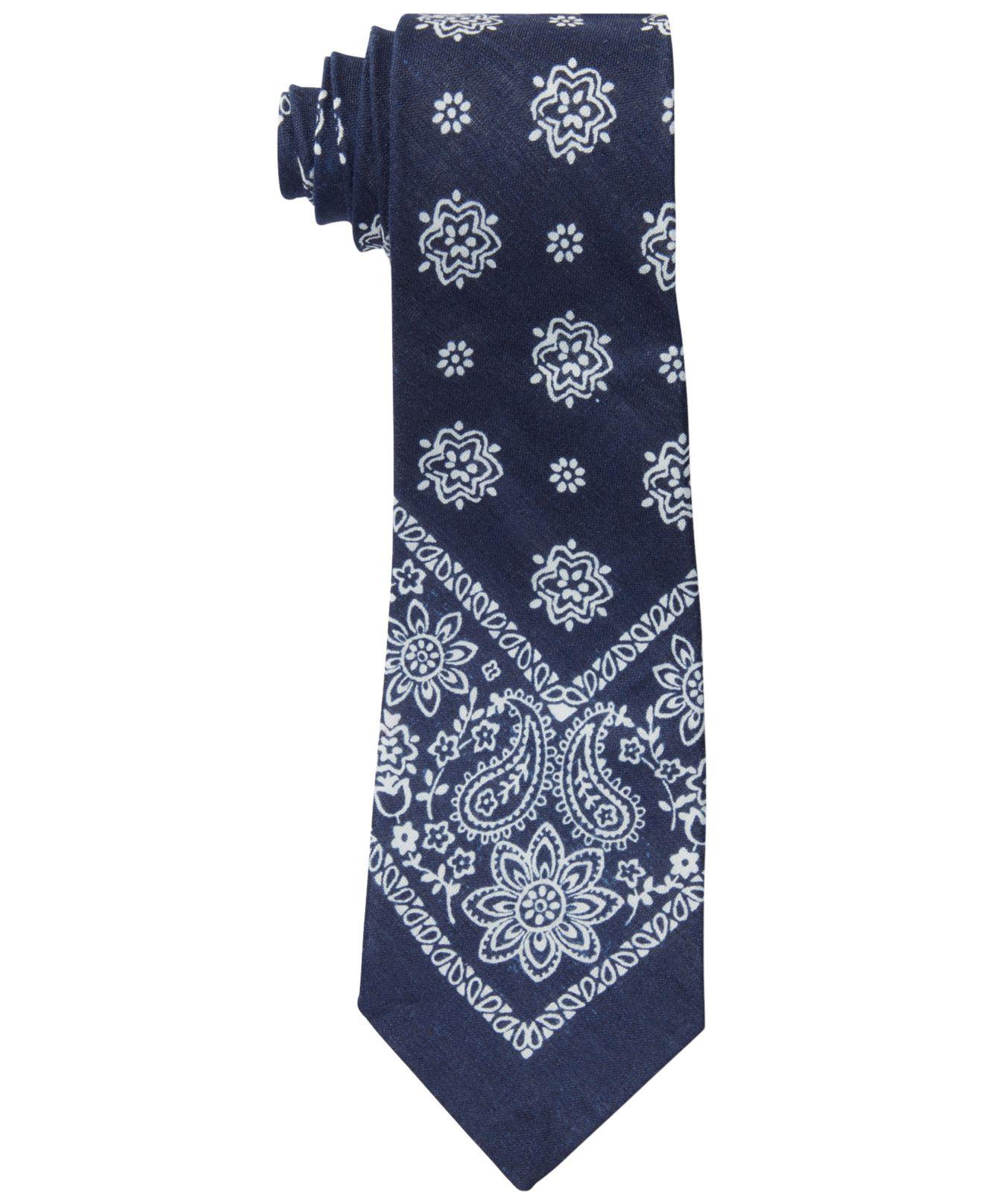 Ralph Lauren Bandana Tie in Blue for Men | Lyst