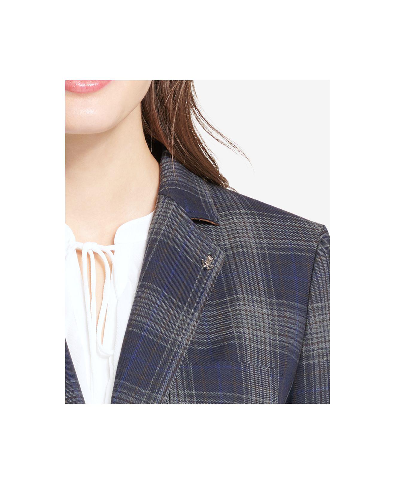 tommy hilfiger plaid blazer