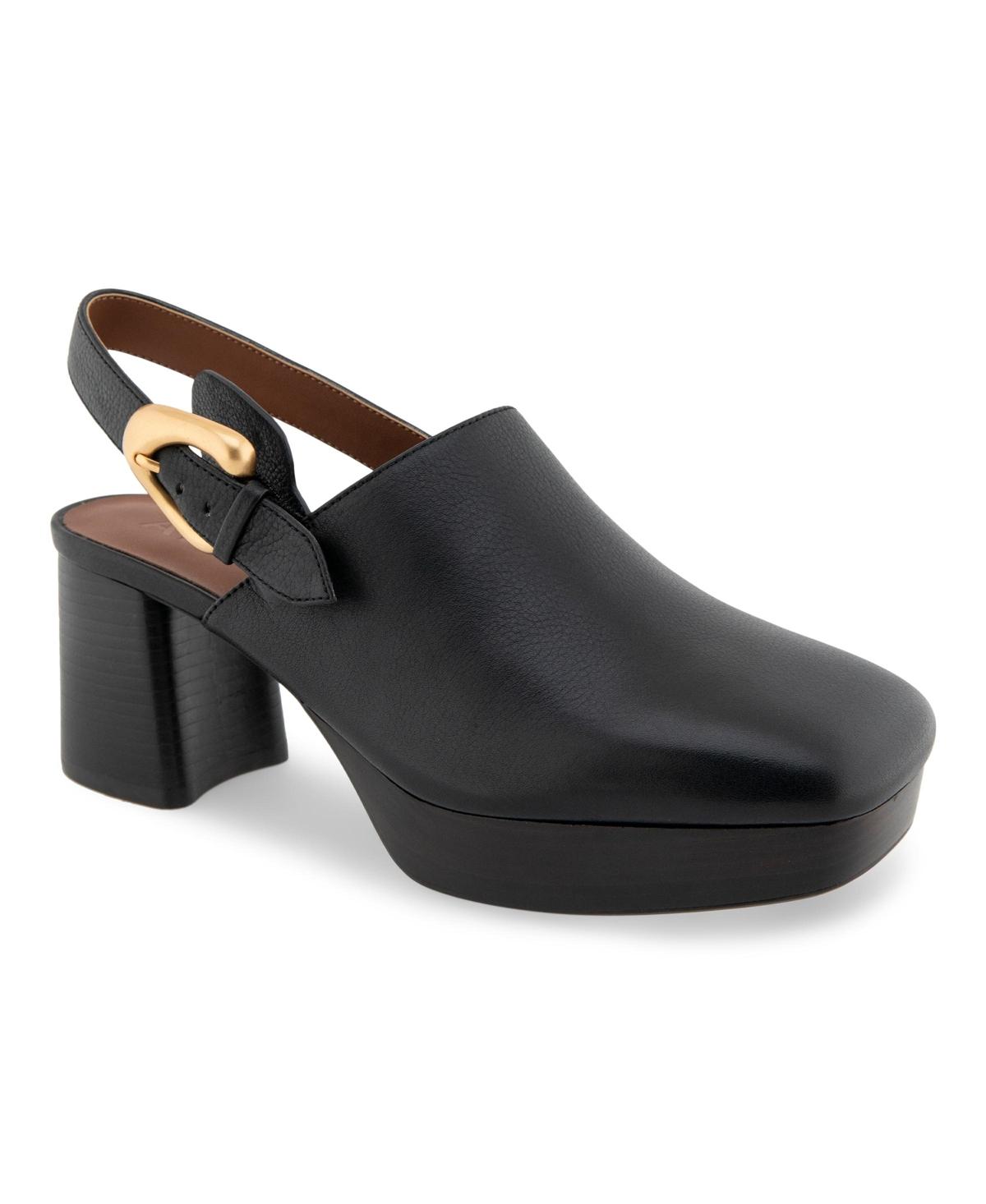 Aerosoles Sumari Ankle Strap Clog in Black Lyst