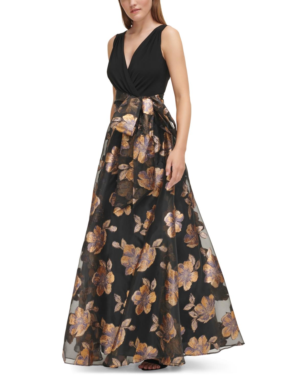 Eliza j shop organza floral gown