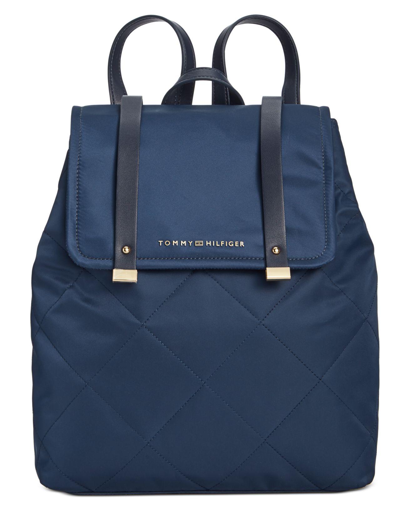 tommy hilfiger gold backpack