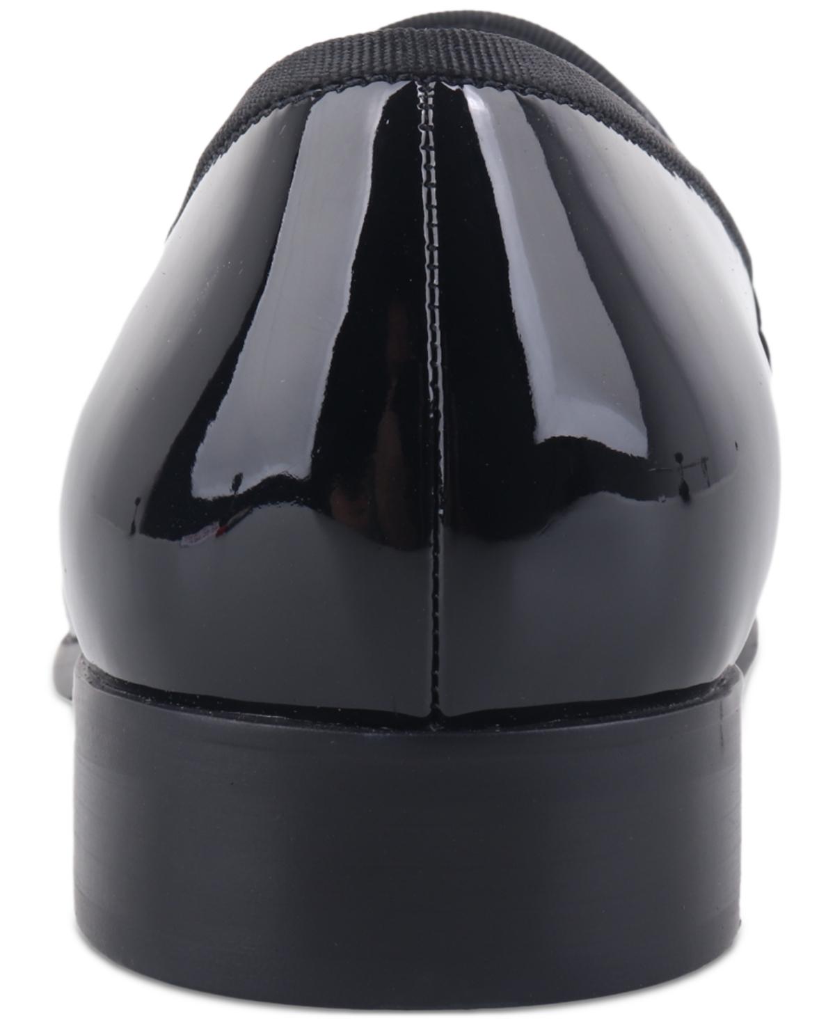 Alfani Black Slip-On Loafers with Metallic Detail Amazon.com | Alfani Mens Otis Faux Leather Slip-On Loafers  main image 3