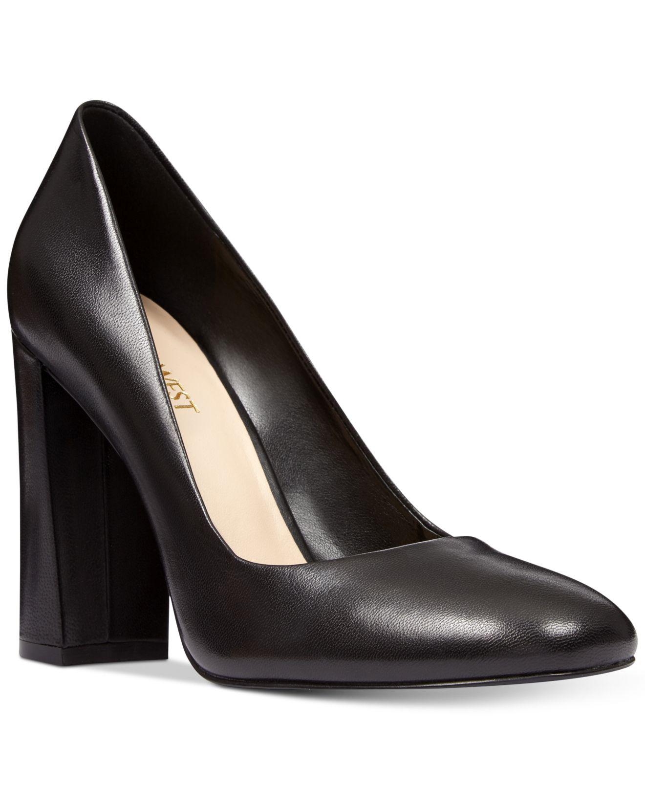 Nine West Womens Denton Leather Closed Toe Classic Pumps in Black - Lyst